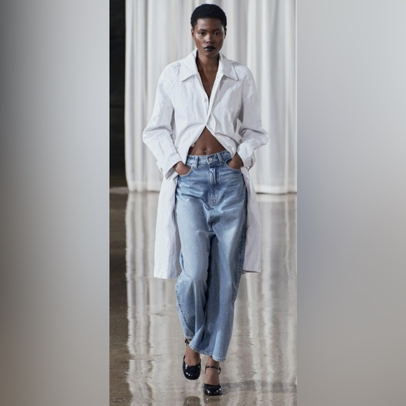 Zara Wrinkled Trench Coat ZW Collection Jackets - Picture 3 of 9